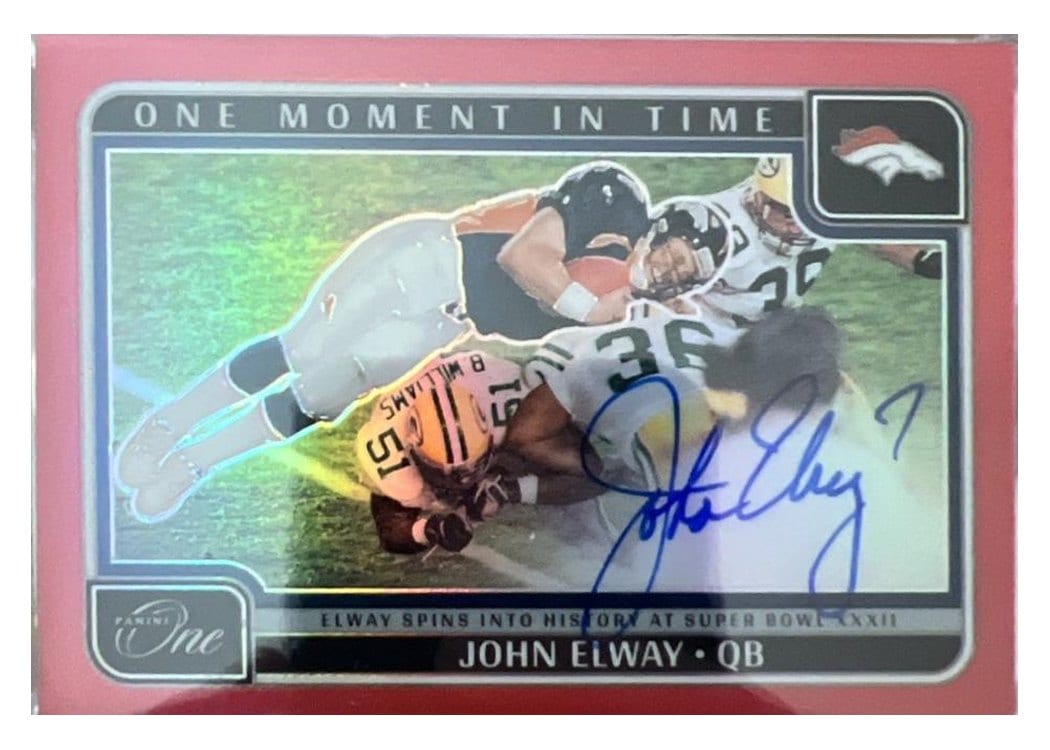 2024 Panini One One Moment in Time Autographs John Elway #383 card
