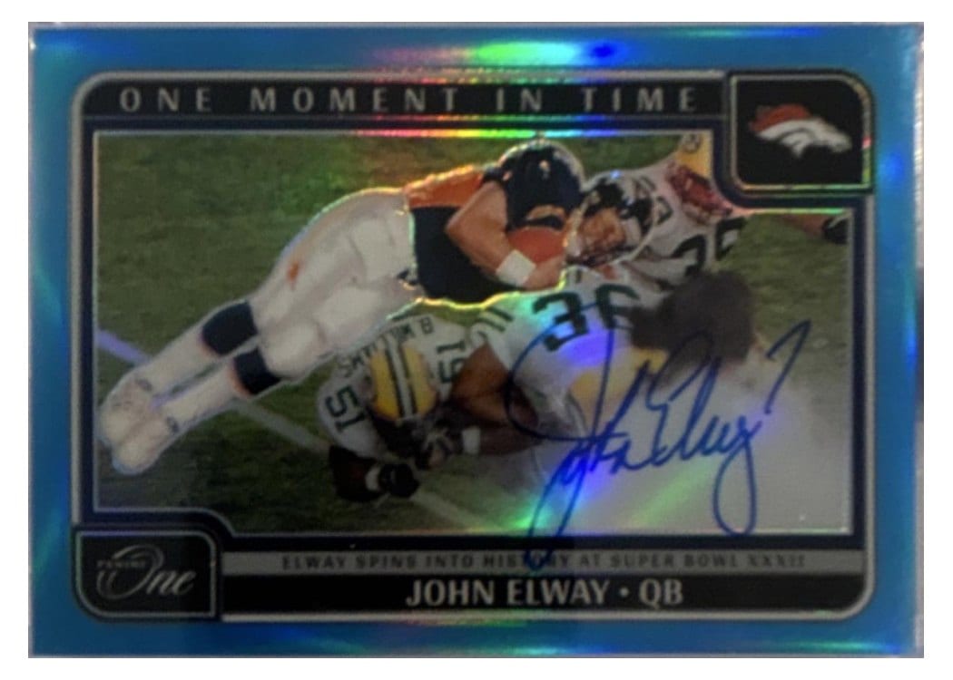 John Elway 2024 Panini One One Moment in Time Autographs card