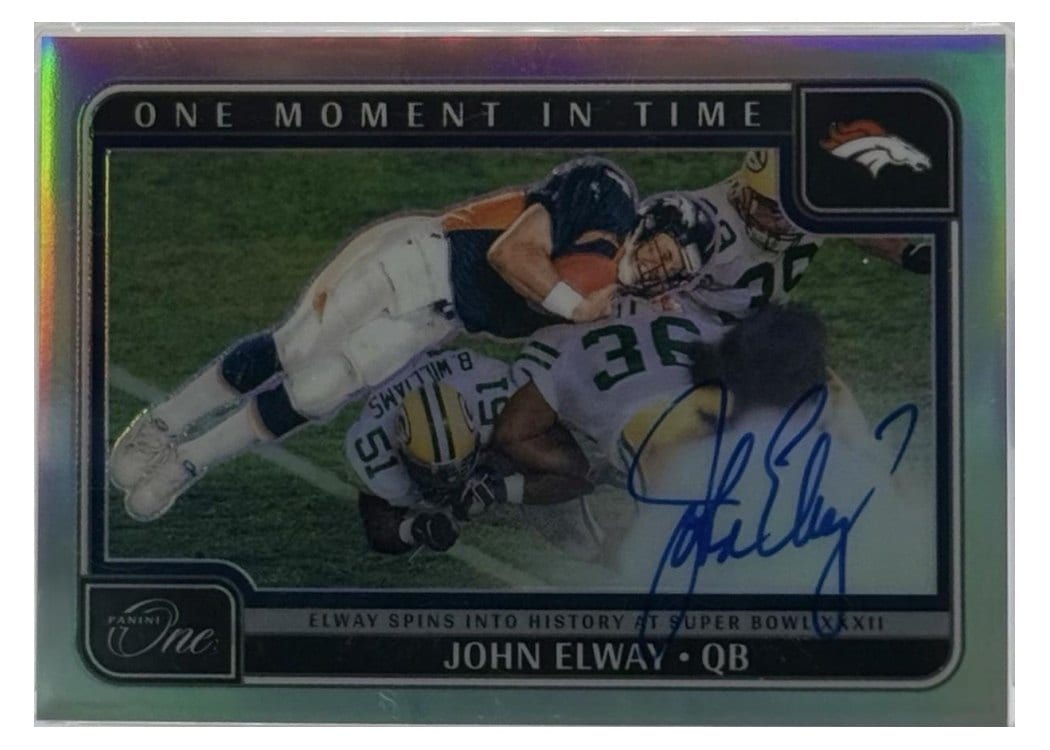 2024 Panini One One Moment in Time Autographs John Elway #383 card