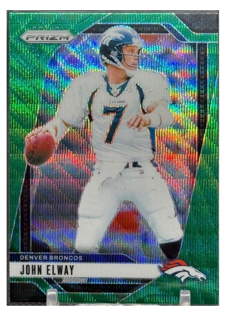 2024 Panini Prizm Base Set John Elway Green Wave #89 card