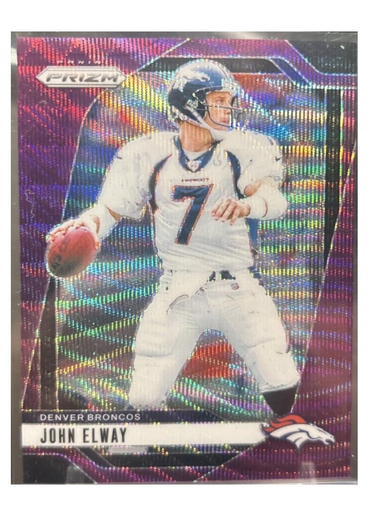 2024 Panini Prizm Base Set John Elway Purple Wave #89 card