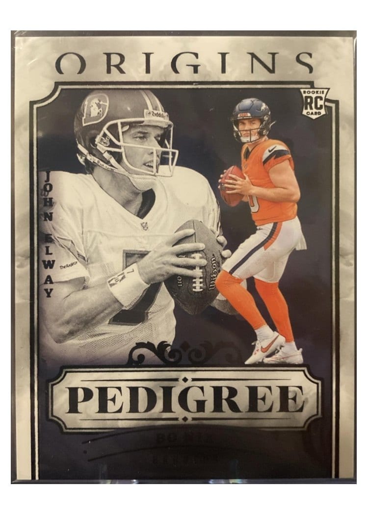 2024 Panini Origins Pedigree John Elway / Bo Nix #4 card