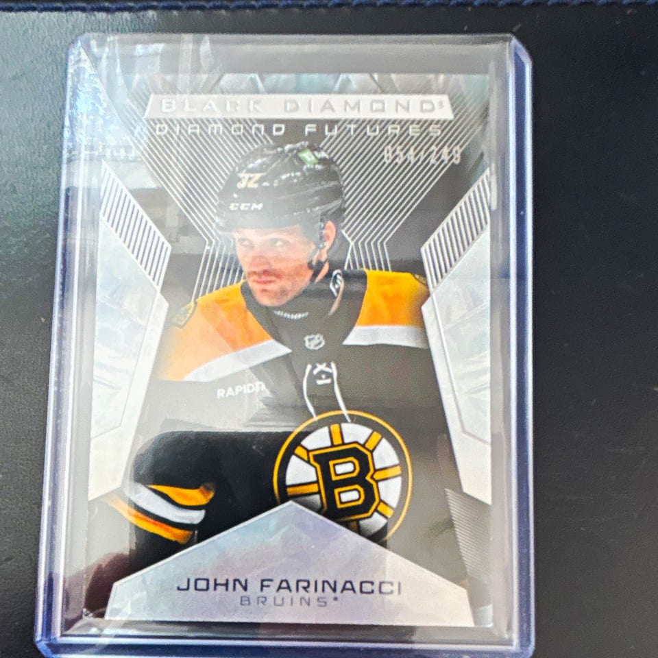 2025-26 Upper Deck Black Diamond Diamond Futures John Farinacci #BDF-JF card