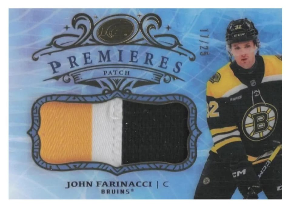 2025 Upper Deck Ice Premieres Patch John Farinacci #IPP-FA card