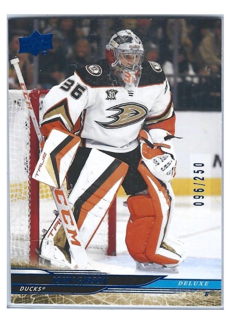 2024-25 Upper Deck Base Set John Gibson #254 card