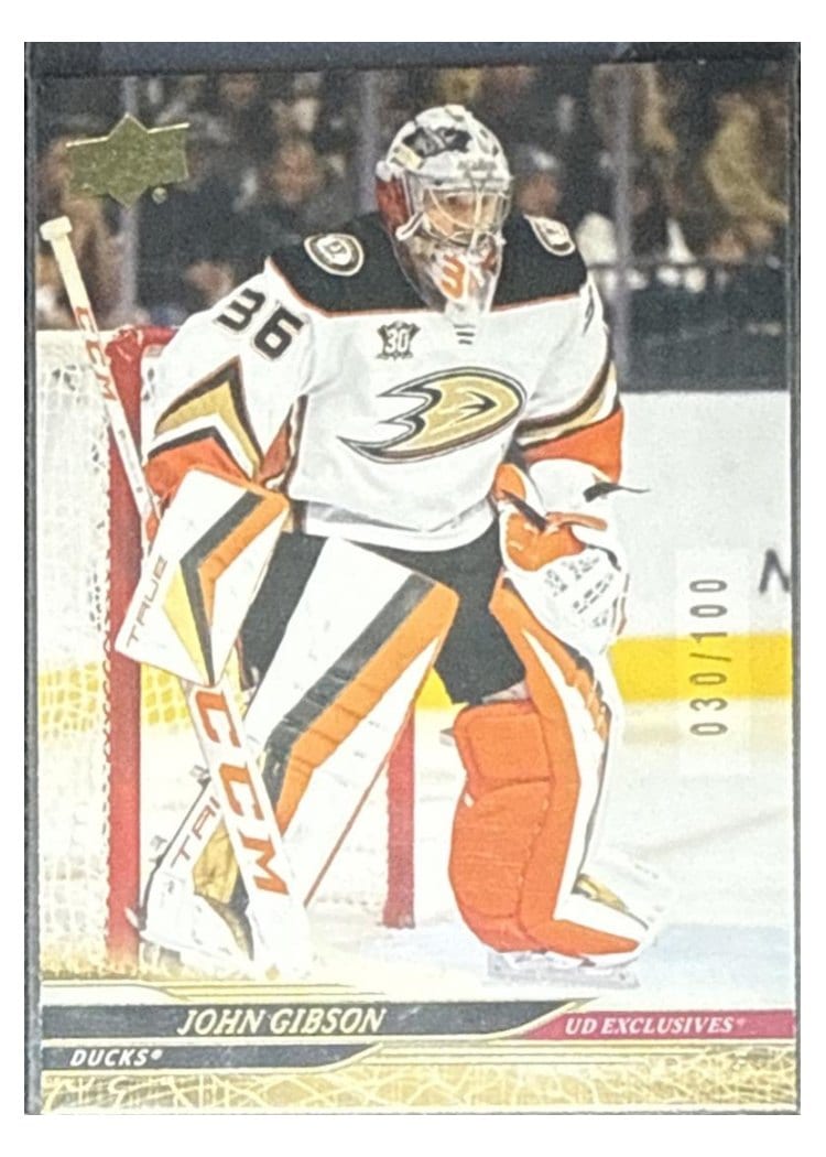 2024-25 Upper Deck Base Set John Gibson #254 card