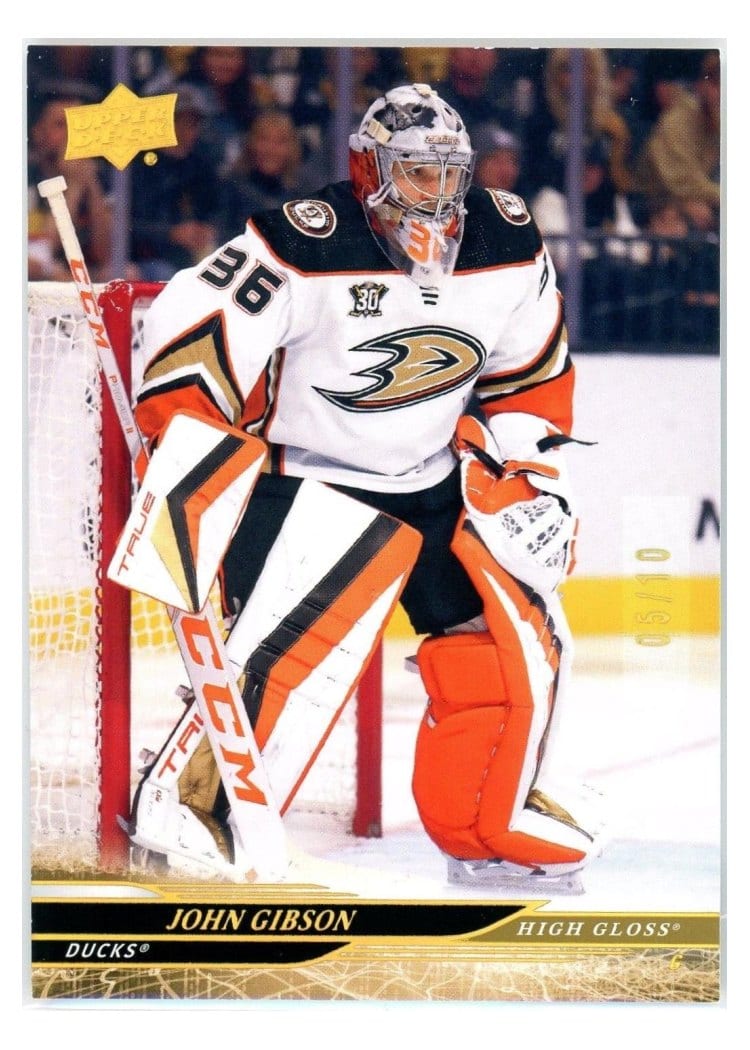 2024-25 Upper Deck Base Set John Gibson #254 card