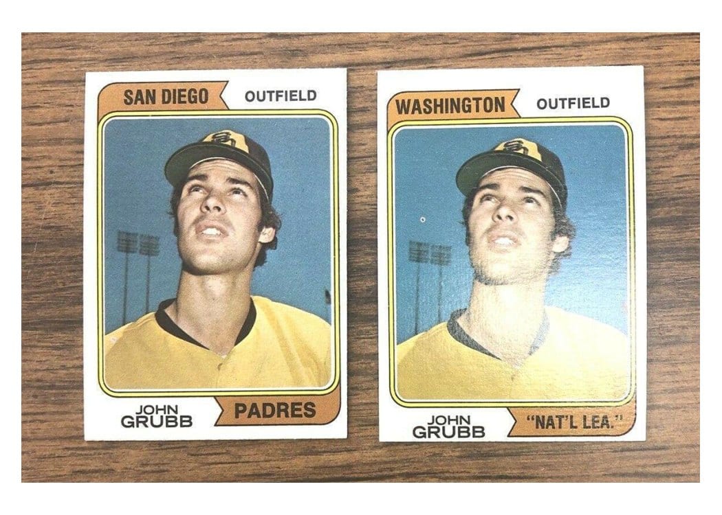 1974 Topps John Grubb Washington #32 card