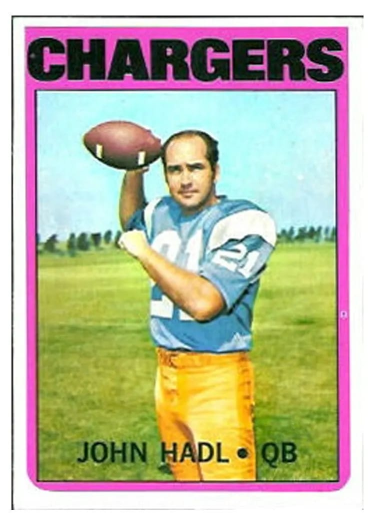 1972 Topps John Hadl #15 card