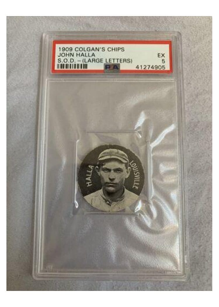 1909 Colgan's Chips Stars of the Diamond John Halla card