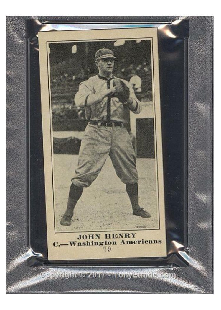 1916 M101 5 Sporting News John Henry Blank Back #79 card