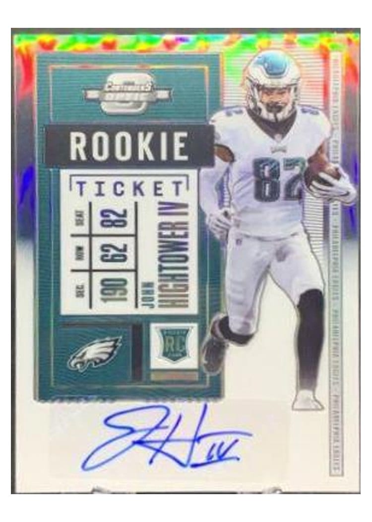 2020 Panini Contenders Optic Base Set John Hightower IV Autograph Silver #187 card