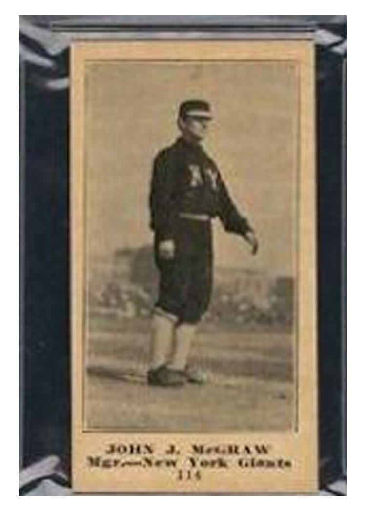 1916 Famous & Barr Co John J. McGraw #114 card