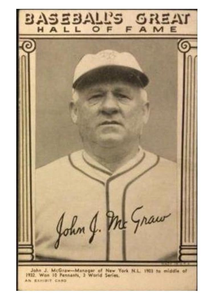 1948 Baseball's Great Hall of Fame Exhibits John J. McGraw card