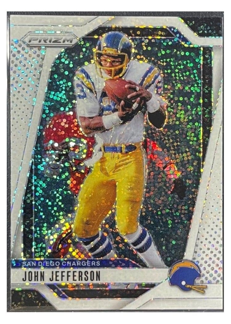 2024 Panini Prizm Base Set John Jefferson White Sparkle #165 card