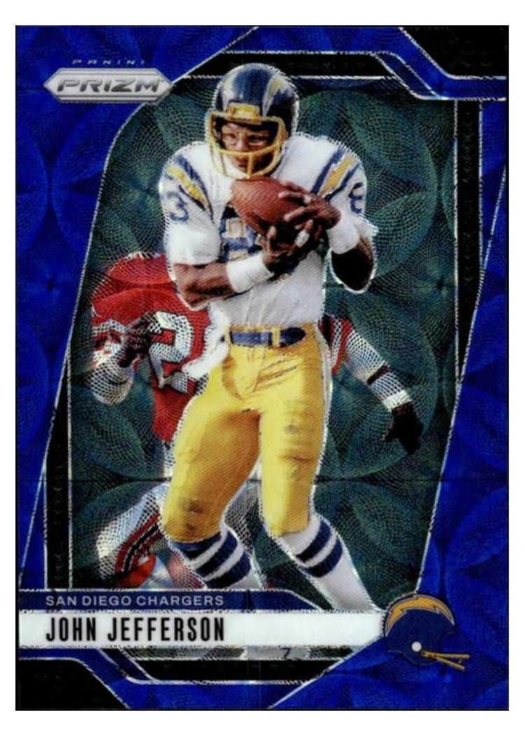 2024 Panini Prizm Base Set John Jefferson Choice Blue #165 card