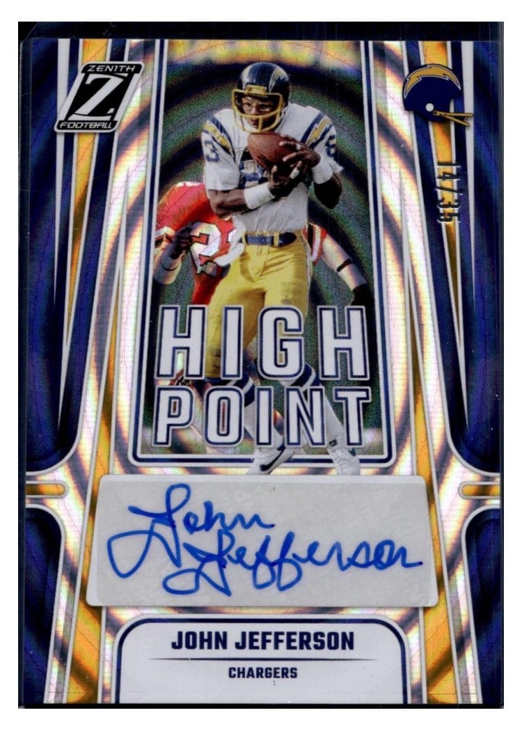 2024 Panini Zenith High Point Signatures John Jefferson #HPS-JJN card