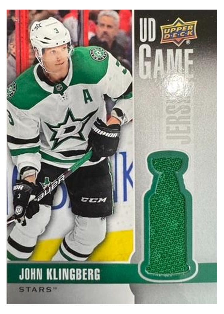 2019-20 Upper Deck UD Game Jersey John Klingberg #GJ-JK card