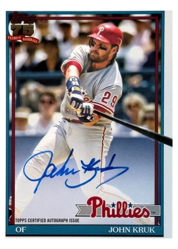 2026 Topps 1991 Topps Autographs John Kruk #91A-JK card