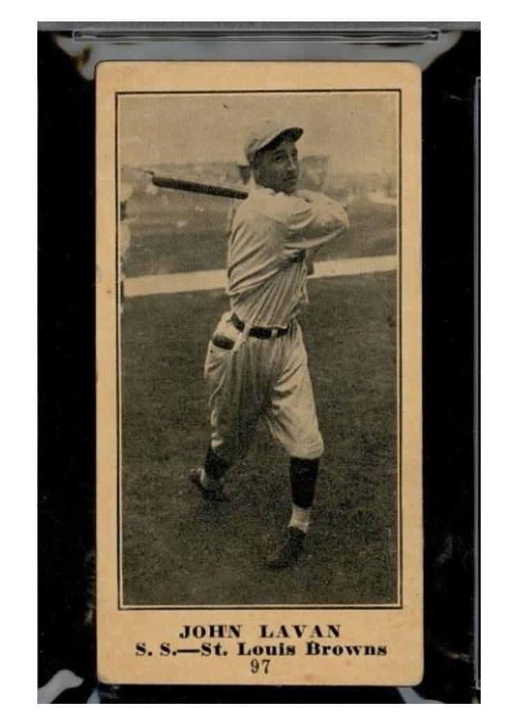 1916 M101 5 Sporting News John Lavan #97 card