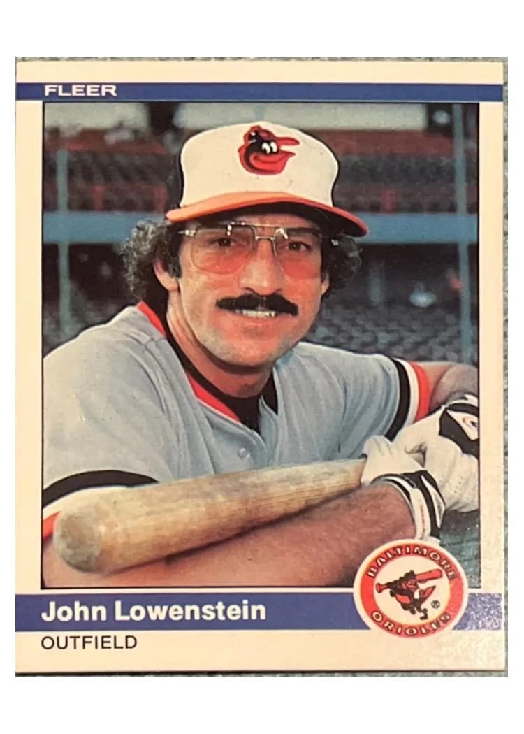 1984 Fleer John Lowenstein #10 card