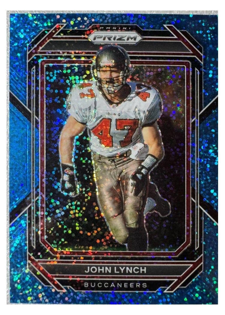 2022 Panini Prizm Base Set John Lynch Blue Sparkle #281 card