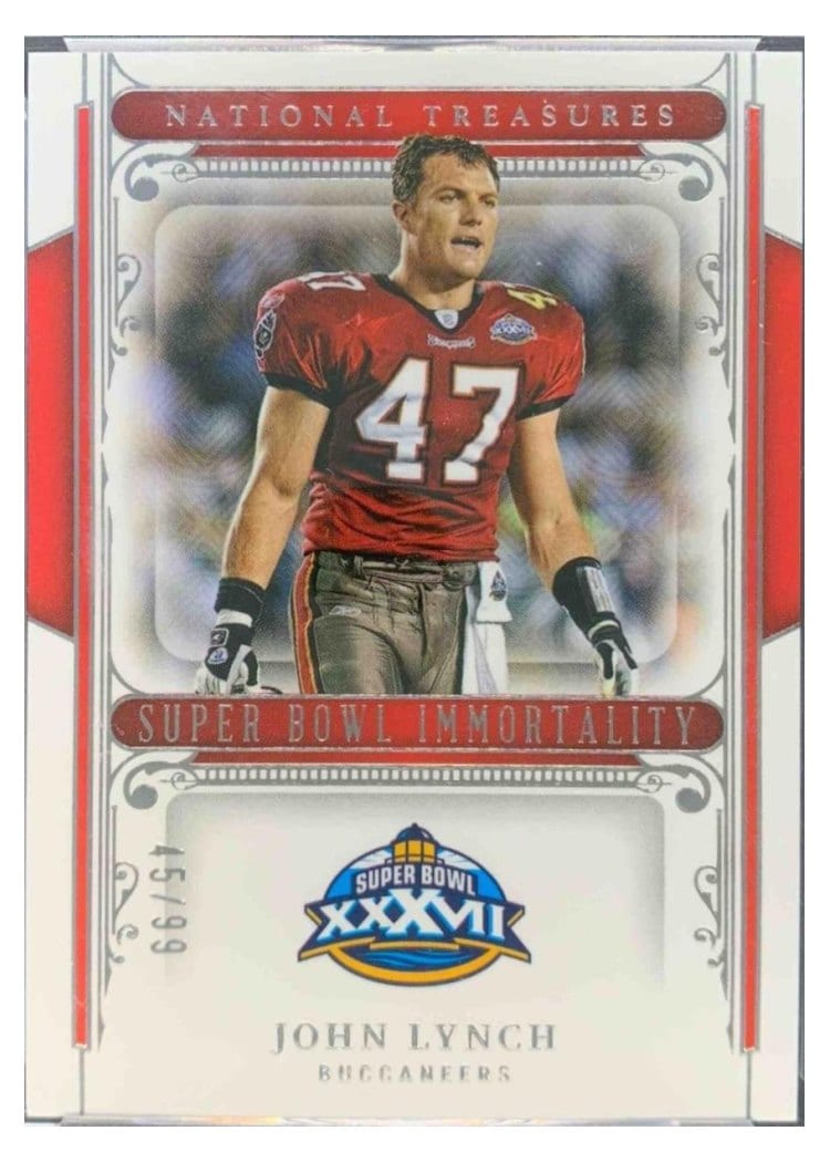 2025 Panini National Treasures Super Bowl Immortality John Lynch #12 card