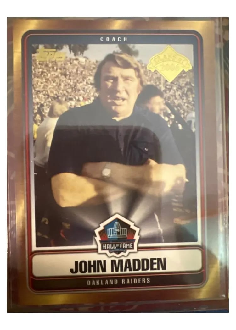 2006 Topps Hall of Fame Tribute John Madden #HOFT-JM card