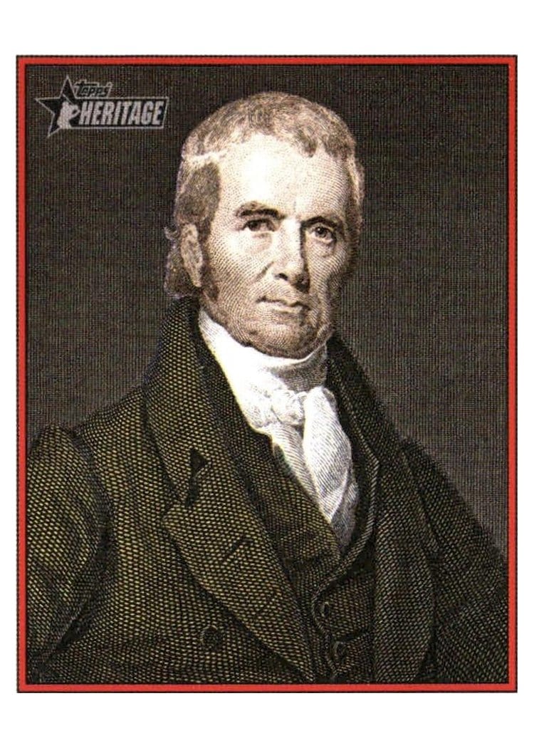 2025 Topps Heritage Notable Americans John Marshall #NS-16 card