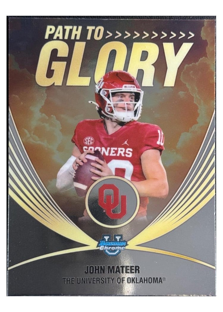 2025 Bowman University Chrome Path to Glory John Mateer #PG-20 card