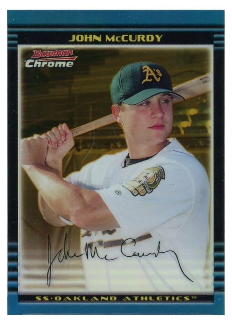 2002 Bowman Chrome Draft Picks John McCurdy #26 card