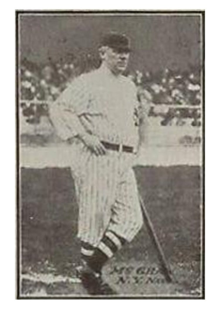 1913 Tom Barker Game John McGraw card