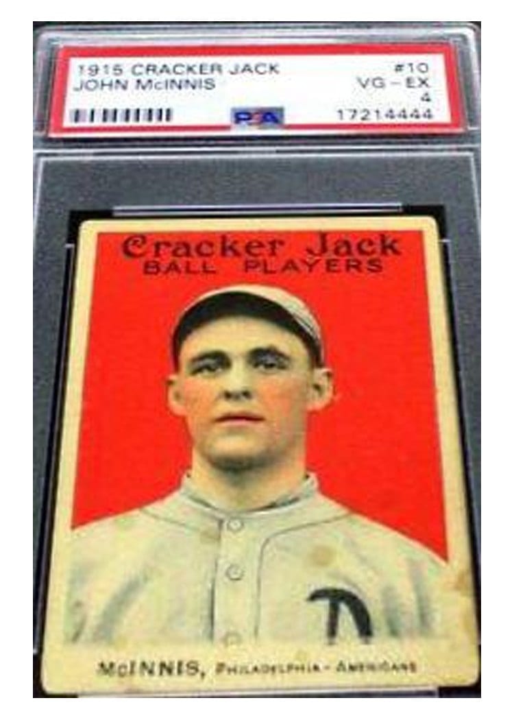 1915 Cracker Jack John McInnis #10 card