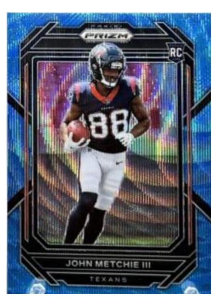 2022 Panini Prizm Base Set John Metchie III Blue Wave #316 card