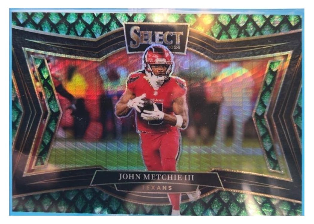 2024 Panini Select Base Set John Metchie III Dragon Scale Prizm #452 card