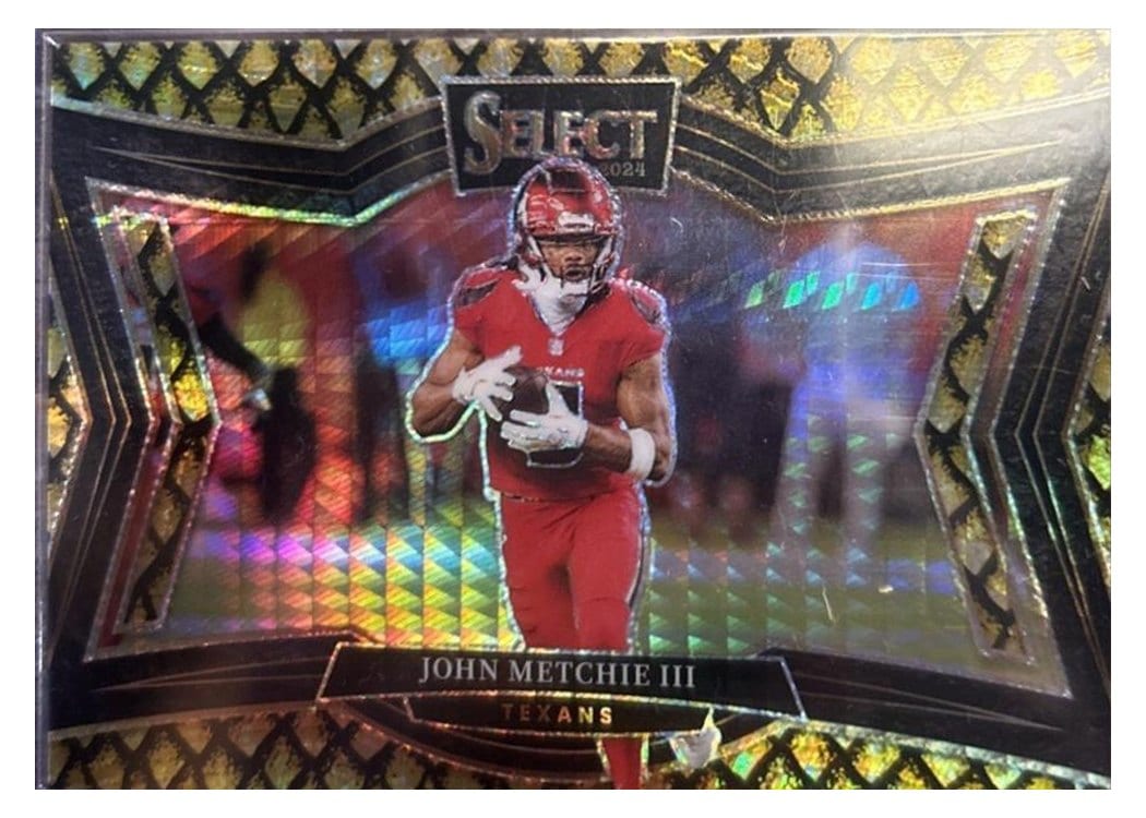 2024 Panini Select Base Set John Metchie III Gold Dragon Scale Prizm #452 card