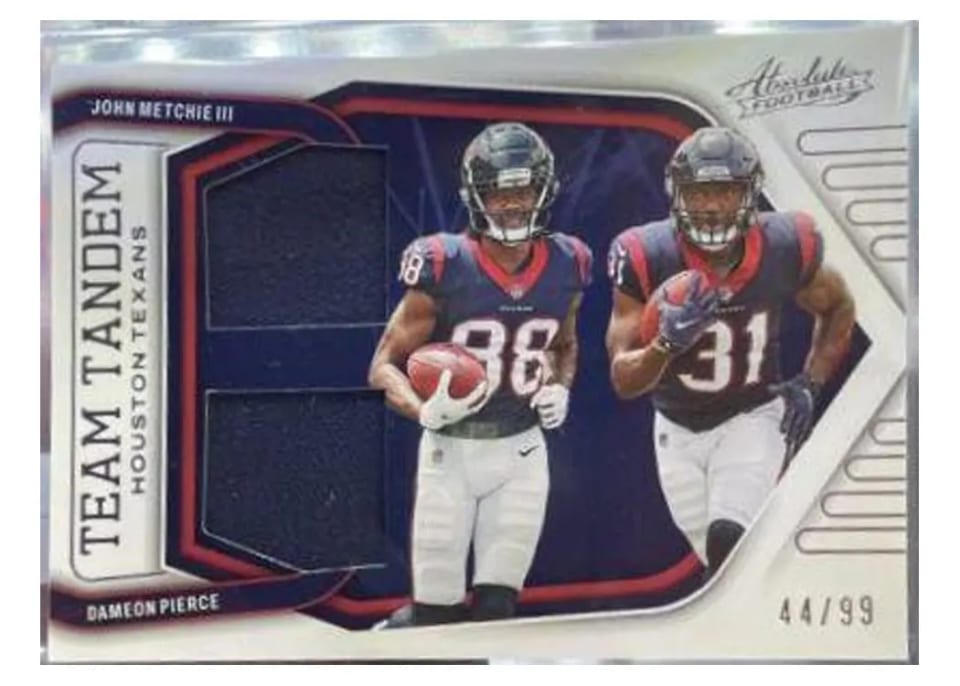 2022 Panini Absolute Team Tandem Materials John Metchie III / Dameon Pierce #TT-JD card