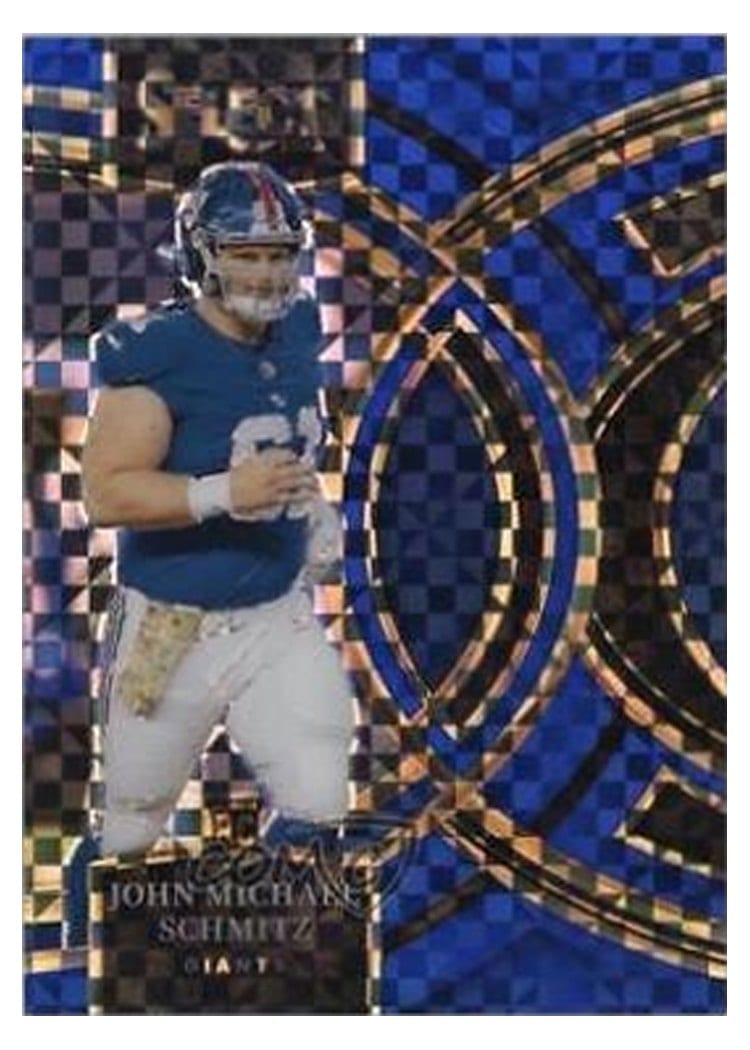 2023 Panini Select Base Set John Michael Schmitz Blue Prizm #168 card