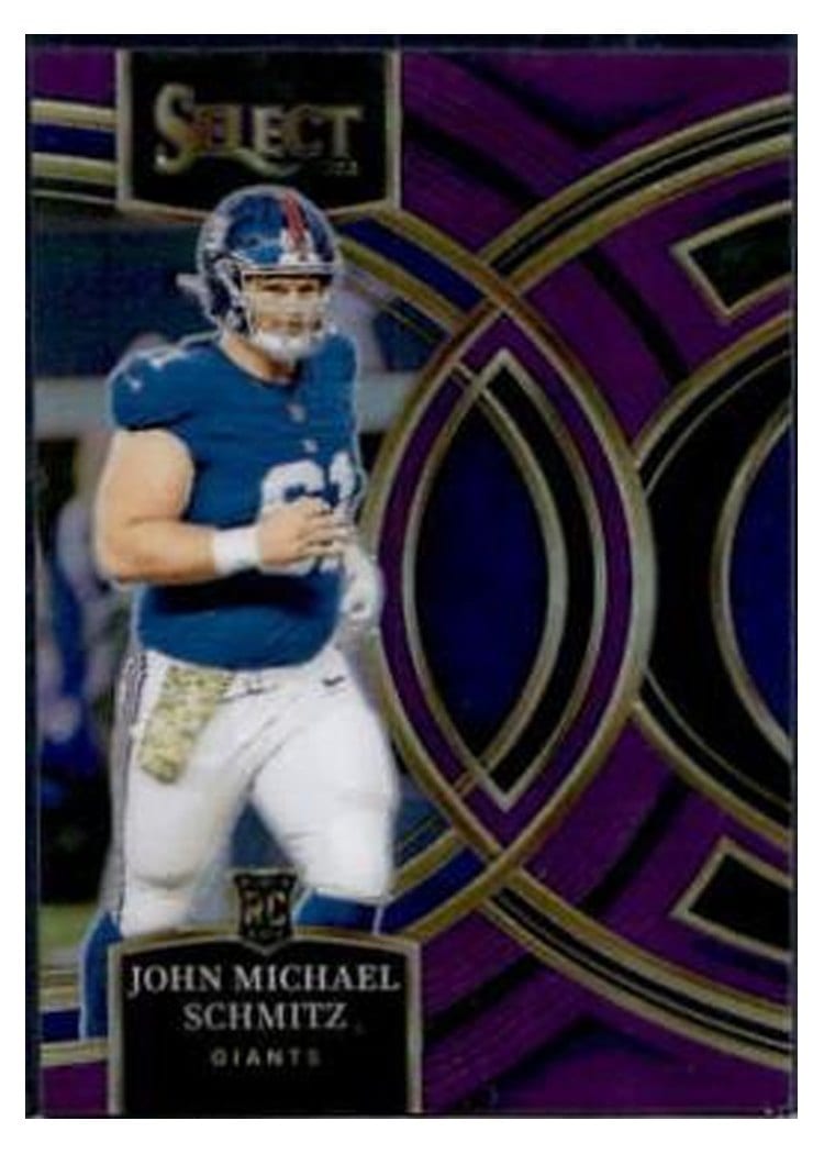 2023 Panini Select Base Set John Michael Schmitz Purple Prizm #168 card