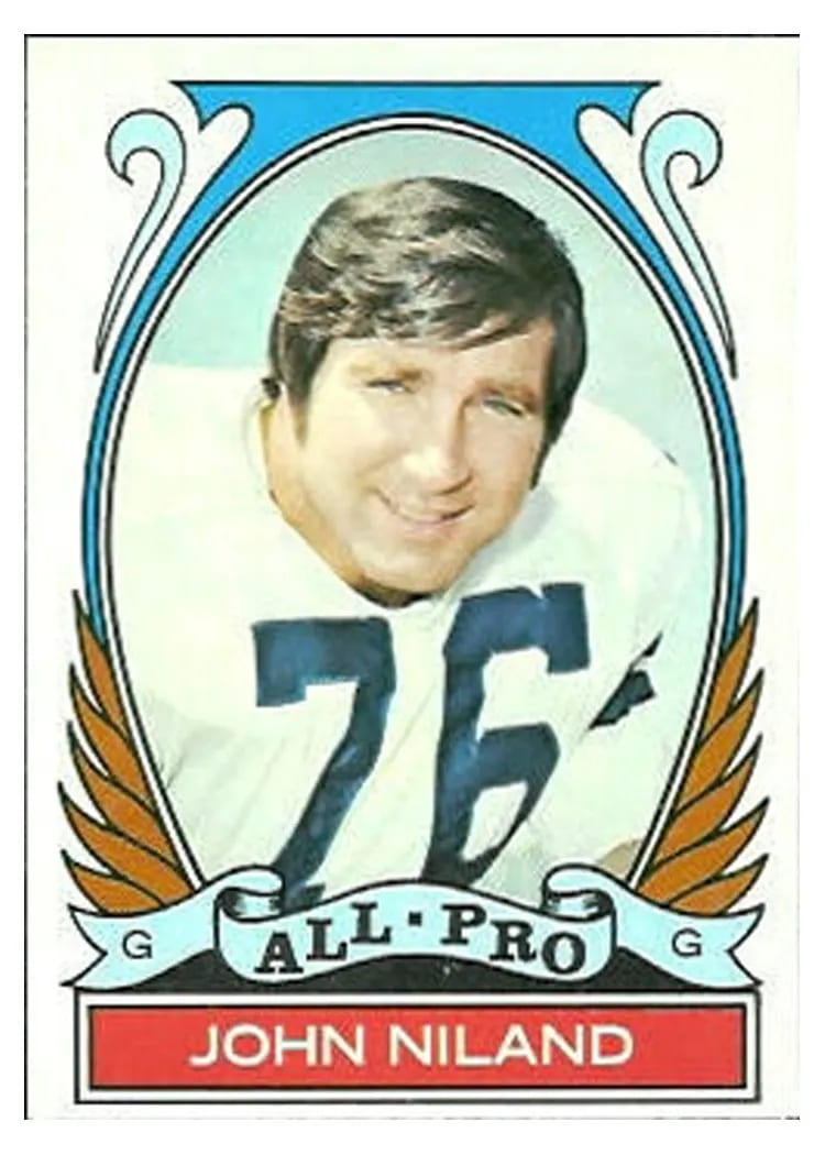 1972 Topps John Niland All Pro #268 card