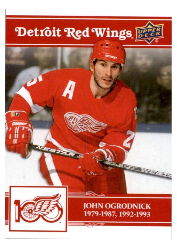 2025-26 Upper Deck Detroit Red Wings Centennial Box Set Gold Autographs John Ogrodnick #6 card