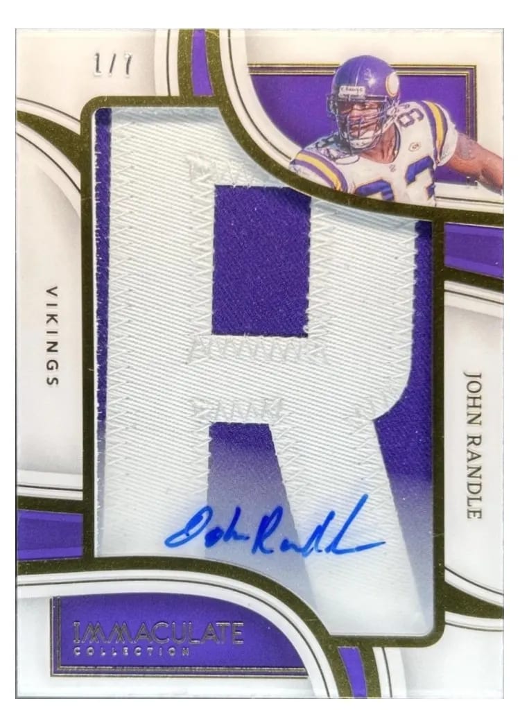 2023 Panini Immaculate Nameplate Nobility Signature John Randle #3 card