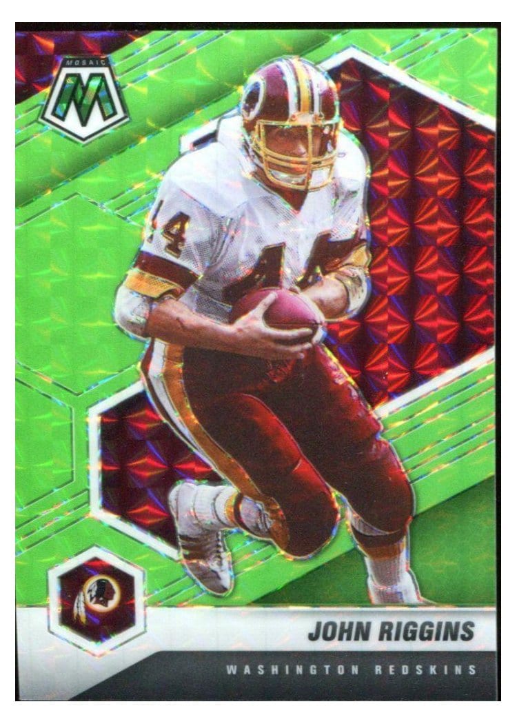 2021 Panini Mosaic Base Set John Riggins Green Fluorescent #198 card
