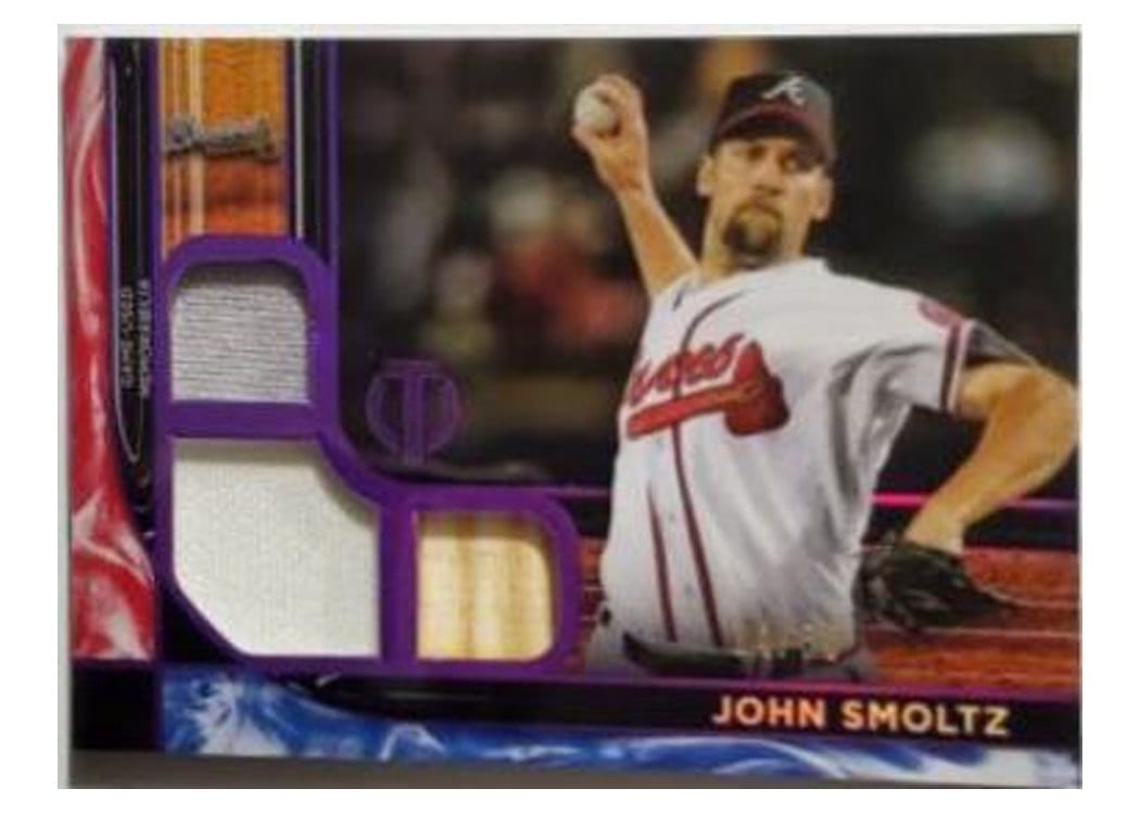 2022 Topps Tribute Triple Relics John Smoltz #TTR-JS card