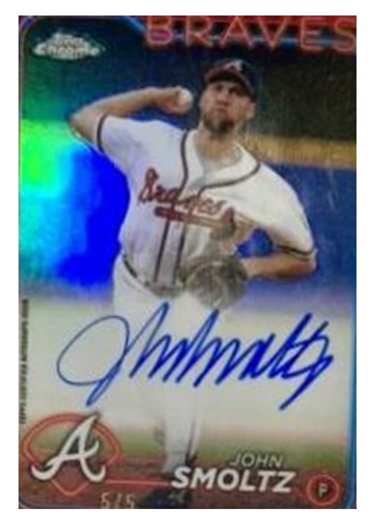 2024 Topps Chrome Chrome Legend Autographs John Smoltz #CLA-JS card