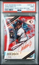 2025 Topps Diamond Icons White PolychromatINK Autographs John Smoltz #WPA-JS card