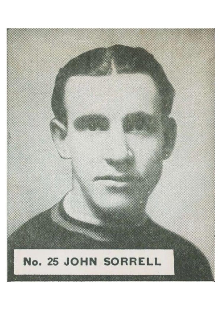 1937 V356 World Wide Gum John Sorrell #25 card