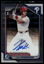 2024 Bowman Draft Chrome Prospect Autographs John Spikerman #CPA-JSP card
