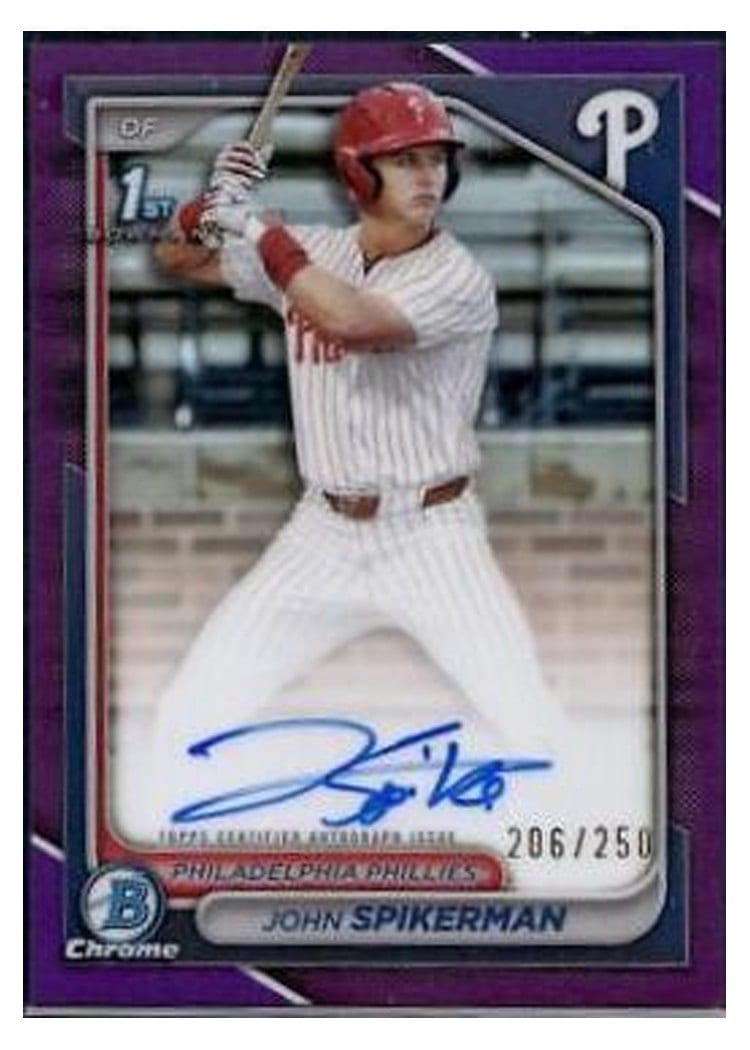 2024 Bowman Draft Chrome Prospect Autographs John Spikerman #CPA-JSP card