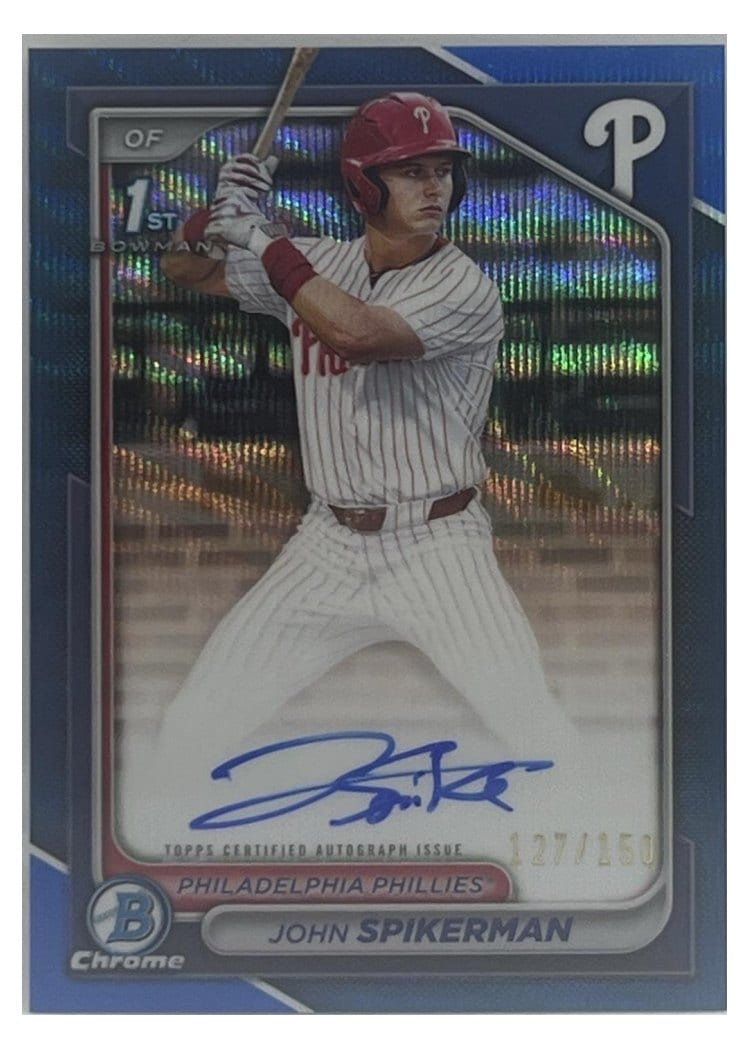 2024 Bowman Draft Chrome Prospect Autographs John Spikerman #CPA-JSP card